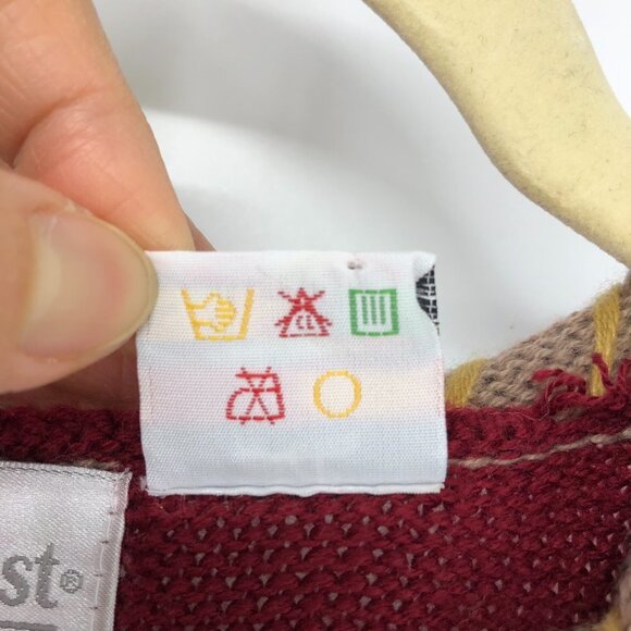 Vintage East West  Fashions Button-Up Bear and Bees Embroidered Knit Cardigan SP - Picture 12 of 14